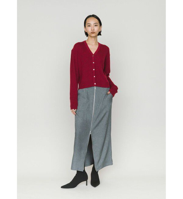 MIDIUMISOLID「MIDIUMISOLID for Ladies Vネックリブカーディガン」|ニット・セーター|