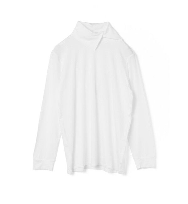 mizuiro ind「mizuiro ind アシンメトリーシャツプルオーバー」|Tシャツ・カットソー|オフホワイト