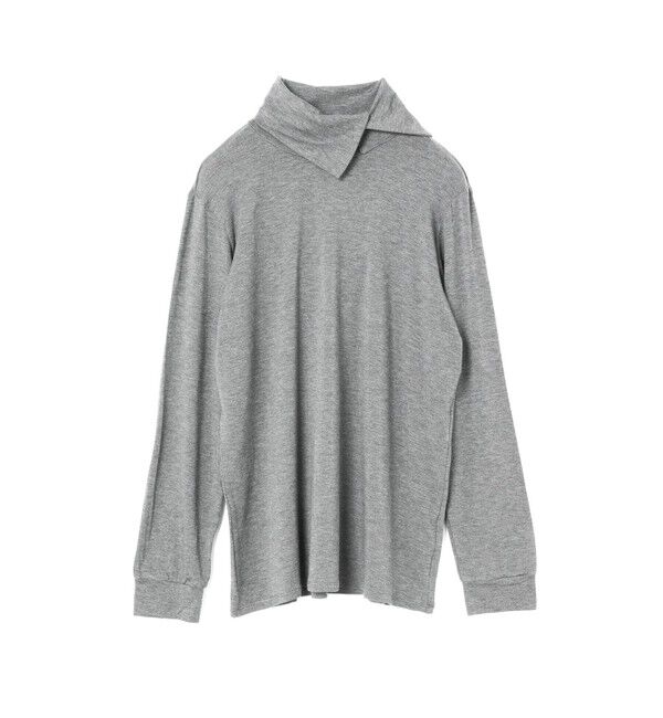 mizuiro ind「mizuiro ind アシンメトリーシャツプルオーバー」|Tシャツ・カットソー|グレー