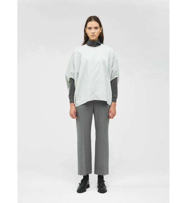 mizuiro ind「mizuiro ind アシンメトリーシャツプルオーバー」|Tシャツ・カットソー|