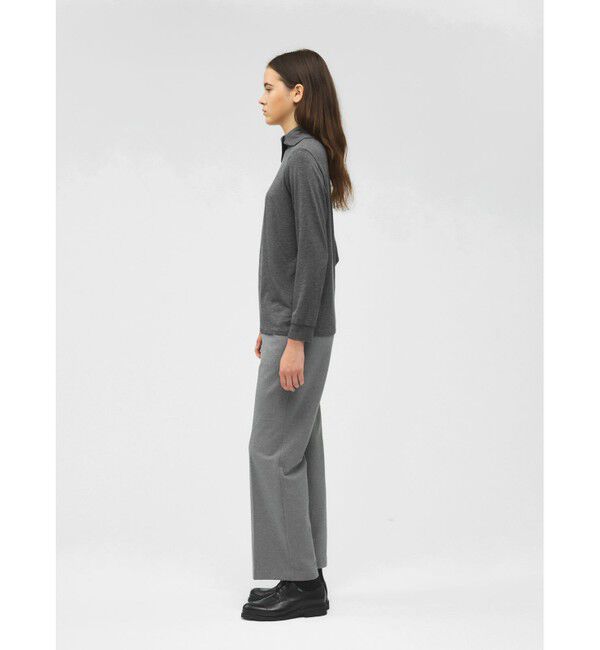 mizuiro ind「mizuiro ind アシンメトリーシャツプルオーバー」|Tシャツ・カットソー|