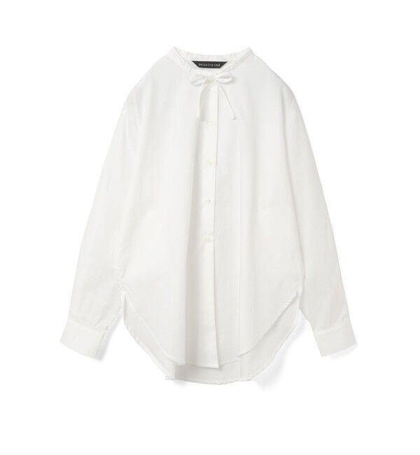 mizuiro ind「mizuiro ind リボンタイロングシャツ」|シャツ・ブラウス|