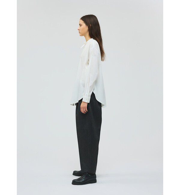 mizuiro ind「mizuiro ind リボンタイロングシャツ」|シャツ・ブラウス|