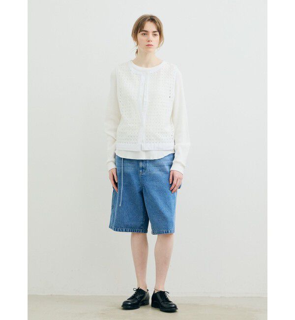 MARMARMAR「MARMARMAR パフスリーブワッフルプルオーバー」|Tシャツ・カットソー|