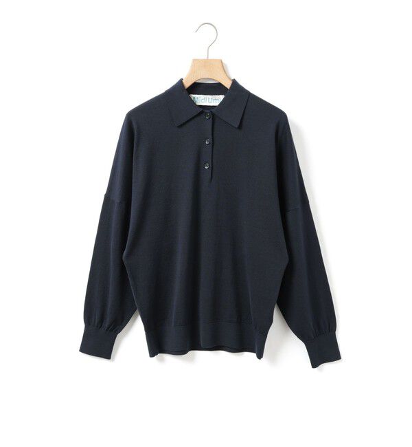 MidiUmi「MidiUmi ワイドニットポロ」|シャツ・ブラウス|