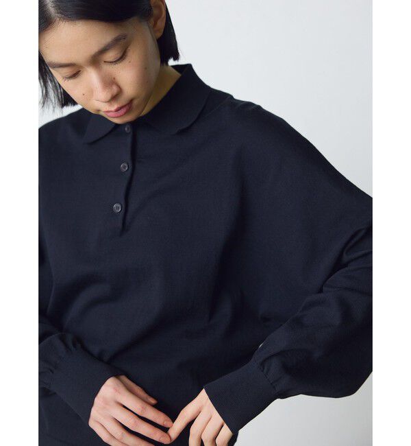 MidiUmi「MidiUmi ワイドニットポロ」|シャツ・ブラウス|