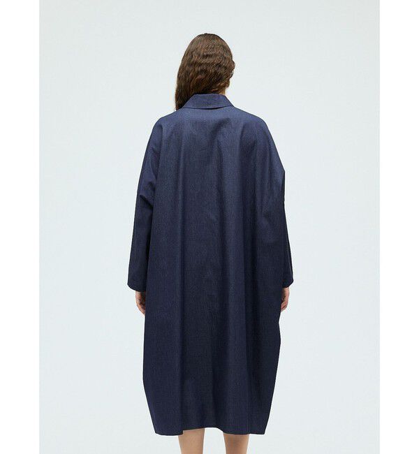 mizuiro ind「mizuiro ind デニムワイドシャツワンピース」|ワンピース|