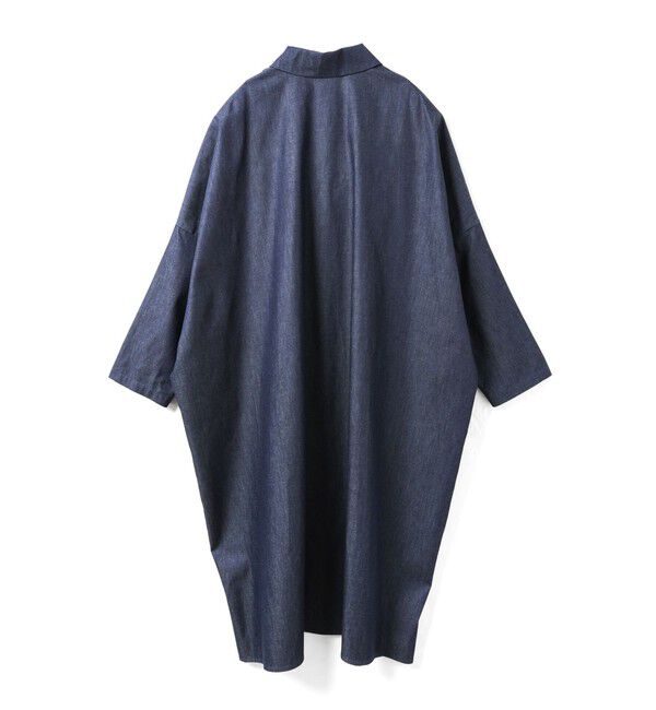 mizuiro ind「mizuiro ind デニムワイドシャツワンピース」|ワンピース|