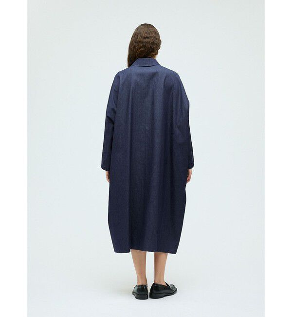 mizuiro ind「mizuiro ind デニムワイドシャツワンピース」|ワンピース|