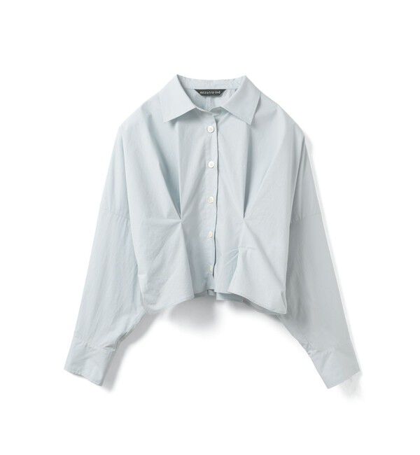 mizuiro ind「mizuiro ind コクーンショートシャツ」|シャツ・ブラウス|サックス