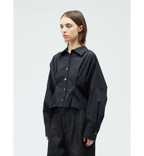 mizuiro ind「mizuiro ind コクーンショートシャツ」|シャツ・ブラウス|