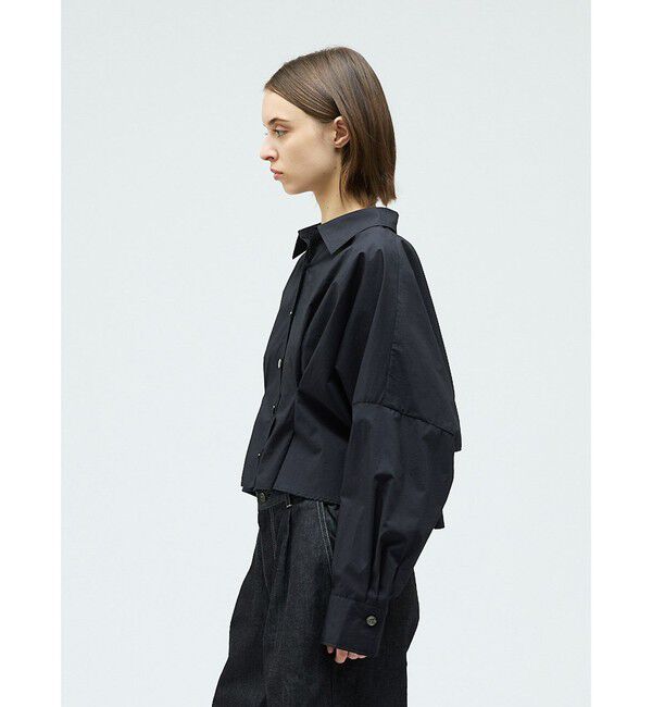 mizuiro ind「mizuiro ind コクーンショートシャツ」|シャツ・ブラウス|