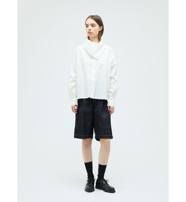 mizuiro ind「mizuiro ind スカーフカラーシャツ」|シャツ・ブラウス|