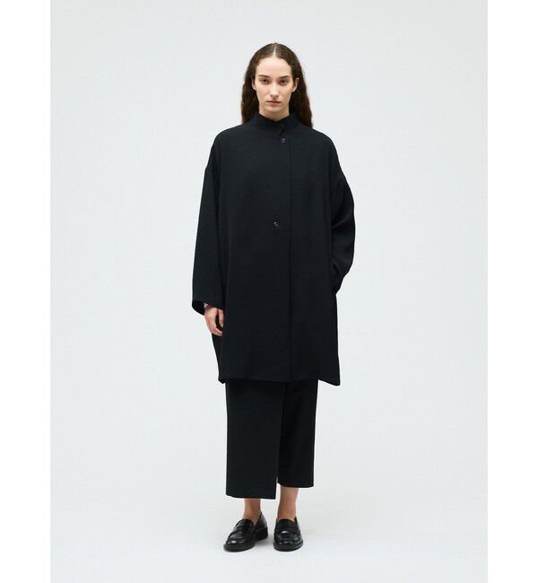 mizuiro ind「mizuiro ind スタンドカラーワイドジャケット」|テーラードジャケット|