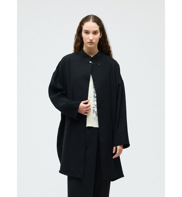 mizuiro ind「mizuiro ind スタンドカラーワイドジャケット」|テーラードジャケット|