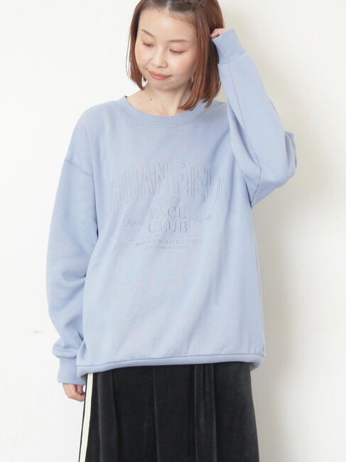 Samansa Mos2「裏起毛ロゴ刺繍スウェット」|Tシャツ・カットソー|