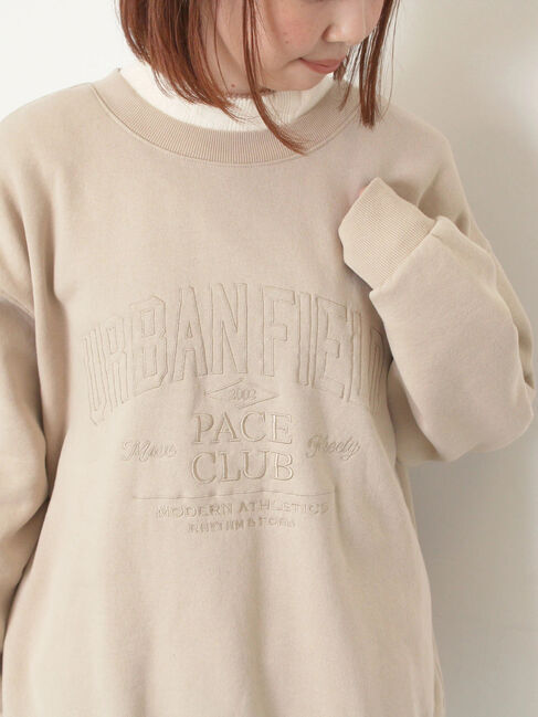 Samansa Mos2「裏起毛ロゴ刺繍スウェット」|Tシャツ・カットソー|