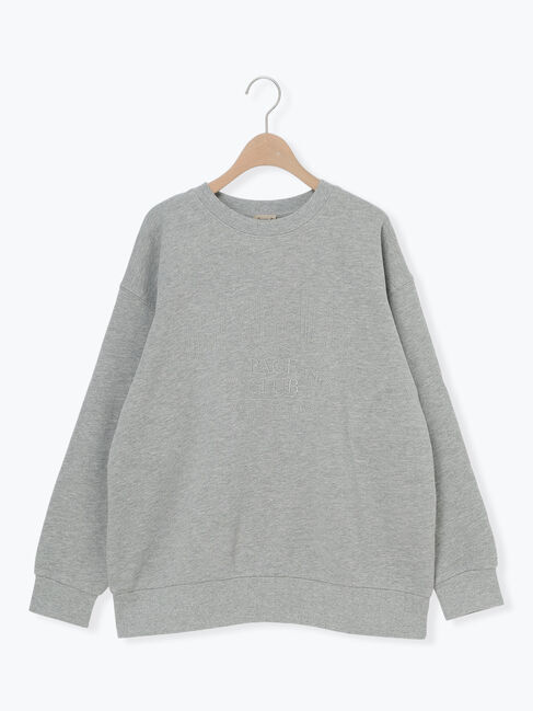 Samansa Mos2「裏起毛ロゴ刺繍スウェット」|Tシャツ・カットソー|