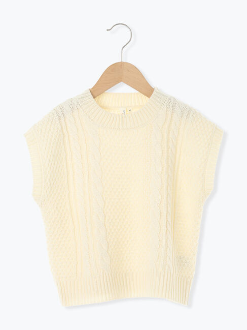 Samansa Mos2 Lagom「【マシンウォッシャブル】ニットベスト」|ダウンベスト・ベスト|