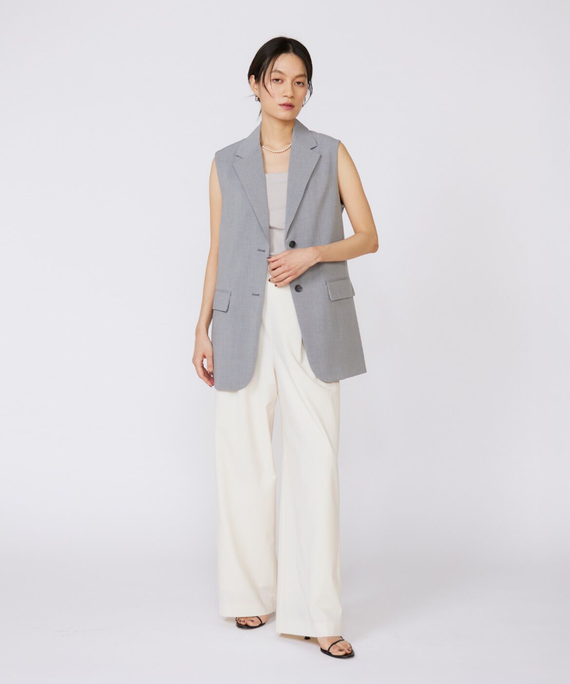 INED「TRストレッチカラーレスジレ」|ダウンベスト・ベスト|