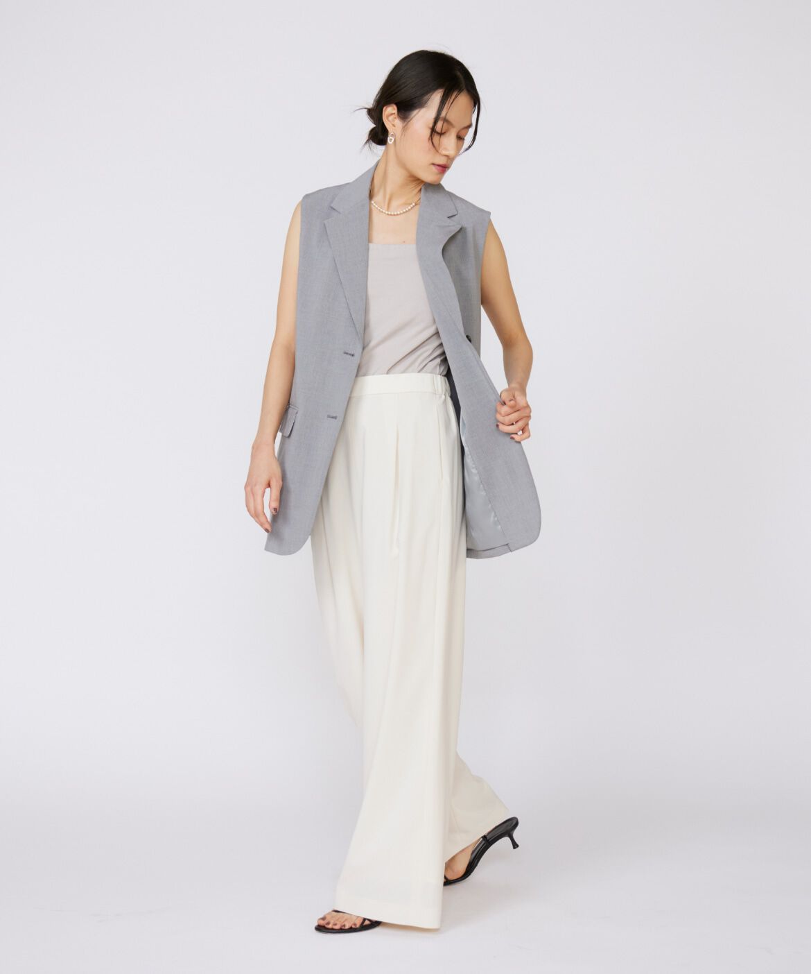 INED「TRストレッチカラーレスジレ」|ダウンベスト・ベスト|