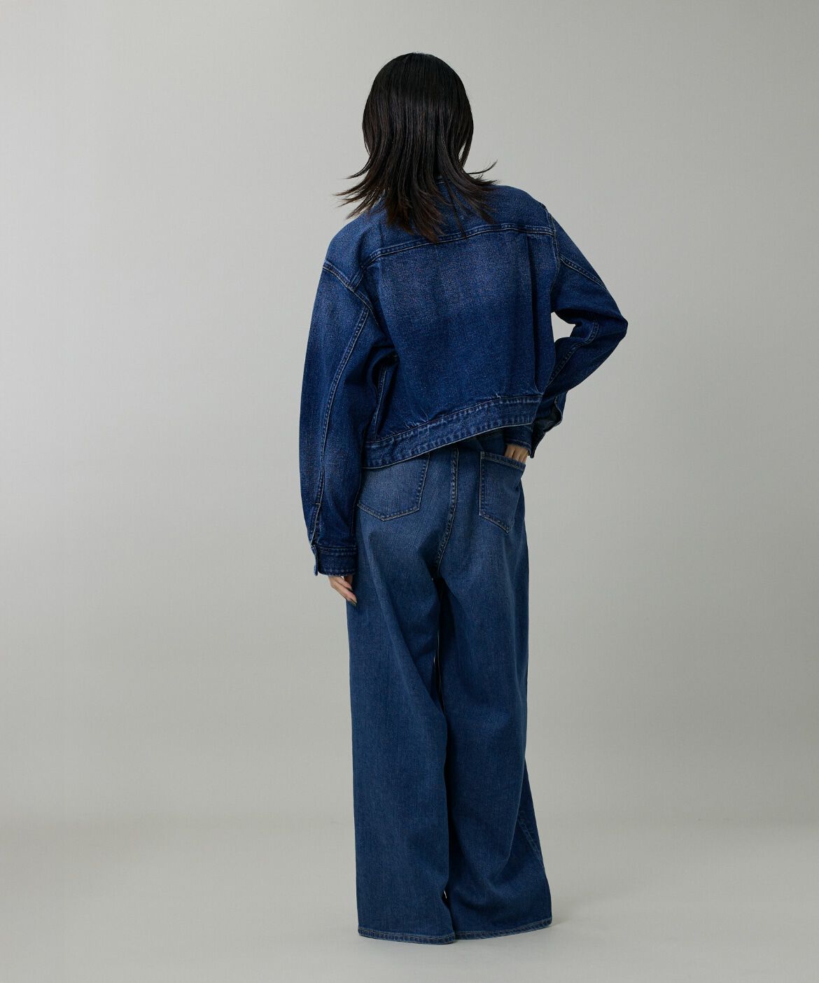 INED「INED別注ノーカラーデニムジャケット《Healthy DENIM》」|デニムジャケット|