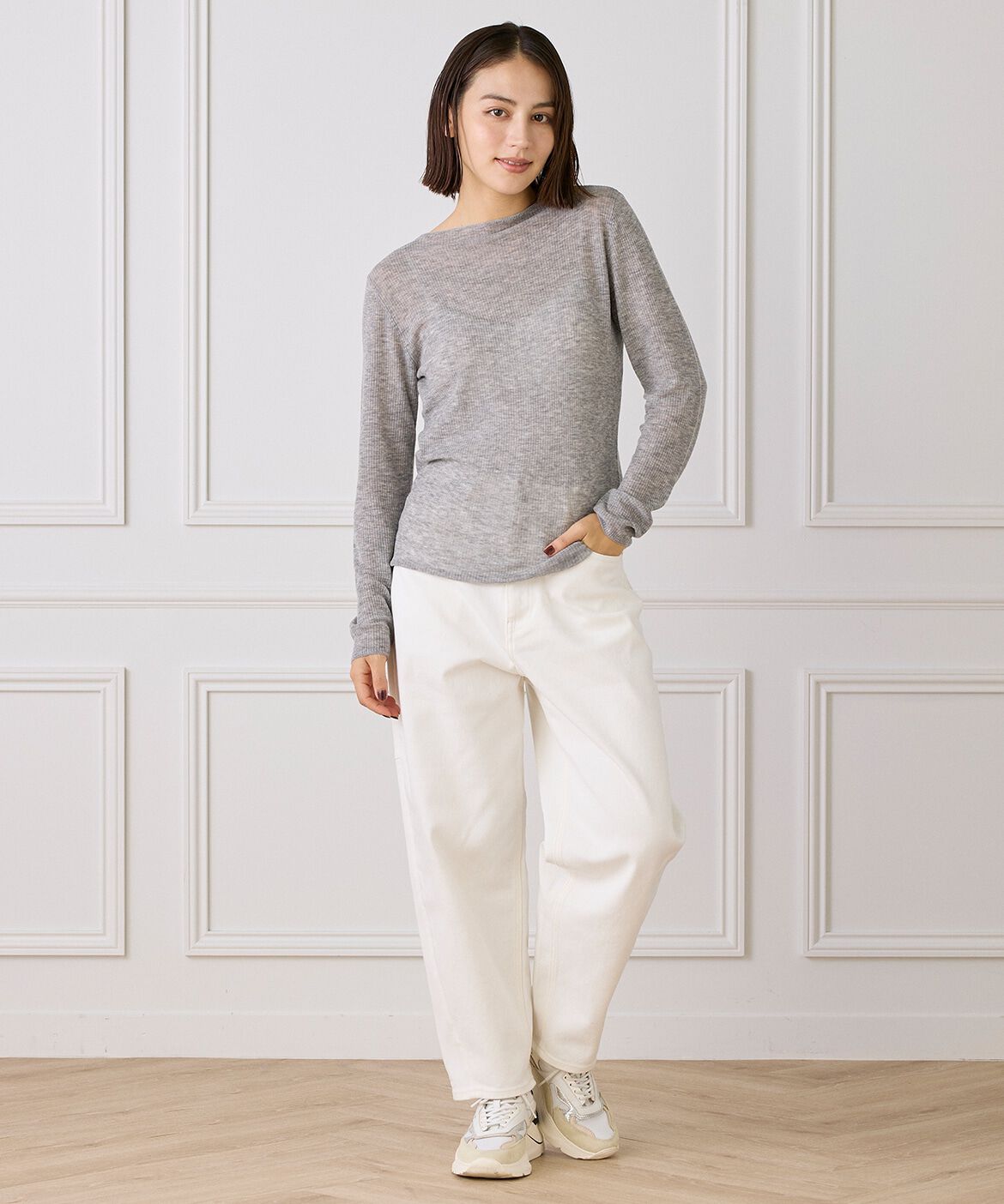 DAY by DAY it&rsquo;s international「モックネックリブニット《Melty air wool》」|ニット・セーター|