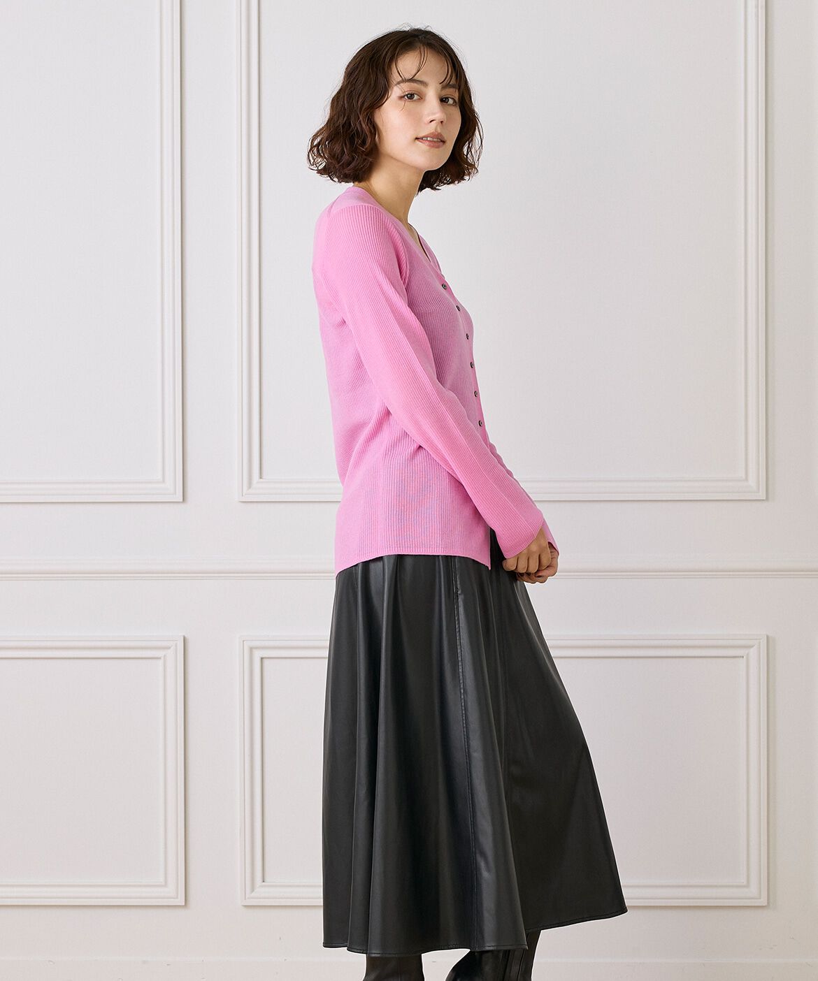 DAY by DAY it&rsquo;s international「Vネックリブニットカーディガン《Melty air wool》」|カーディガン|