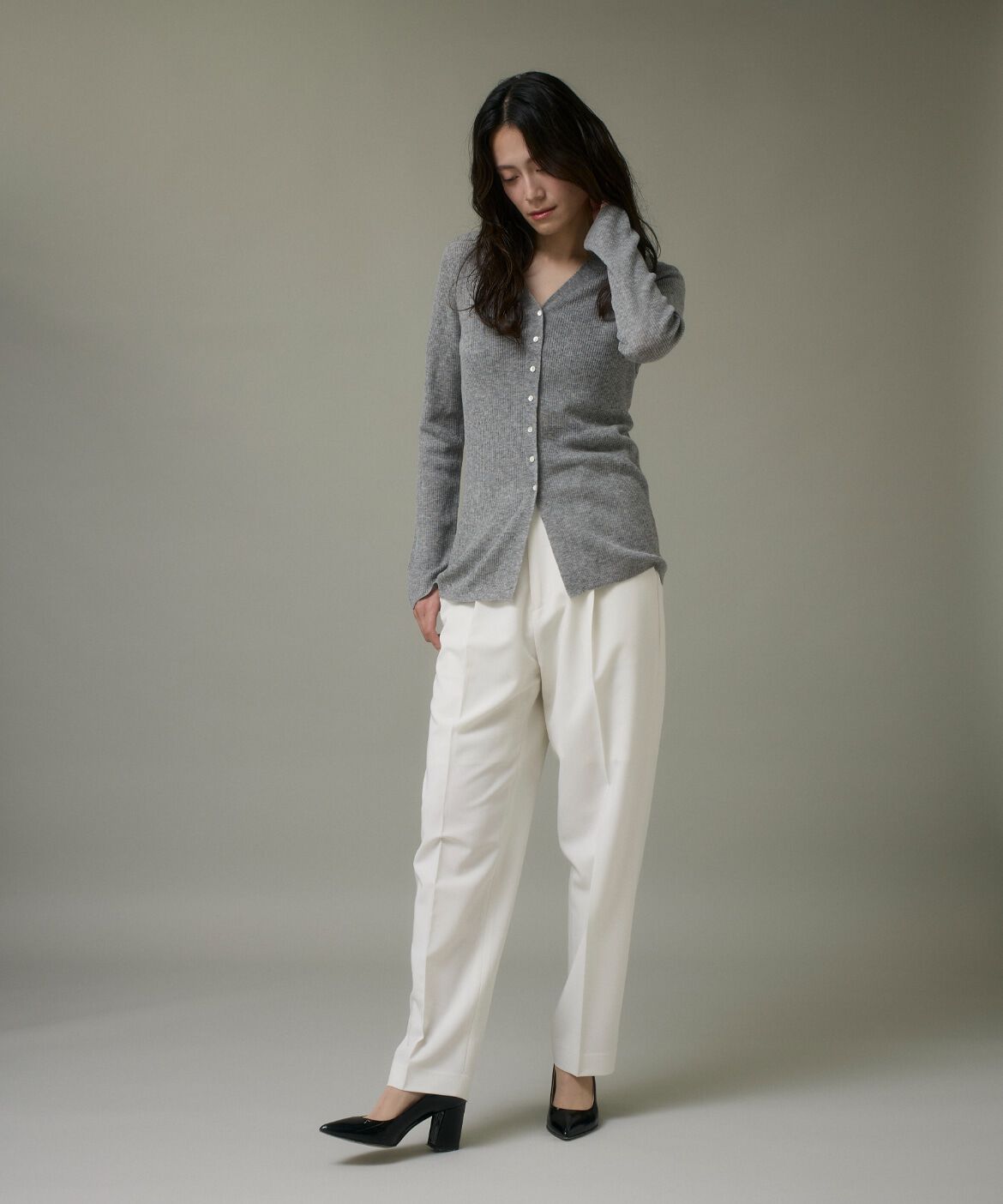 DAY by DAY it&rsquo;s international「Vネックリブニットカーディガン《Melty air wool》」|カーディガン|