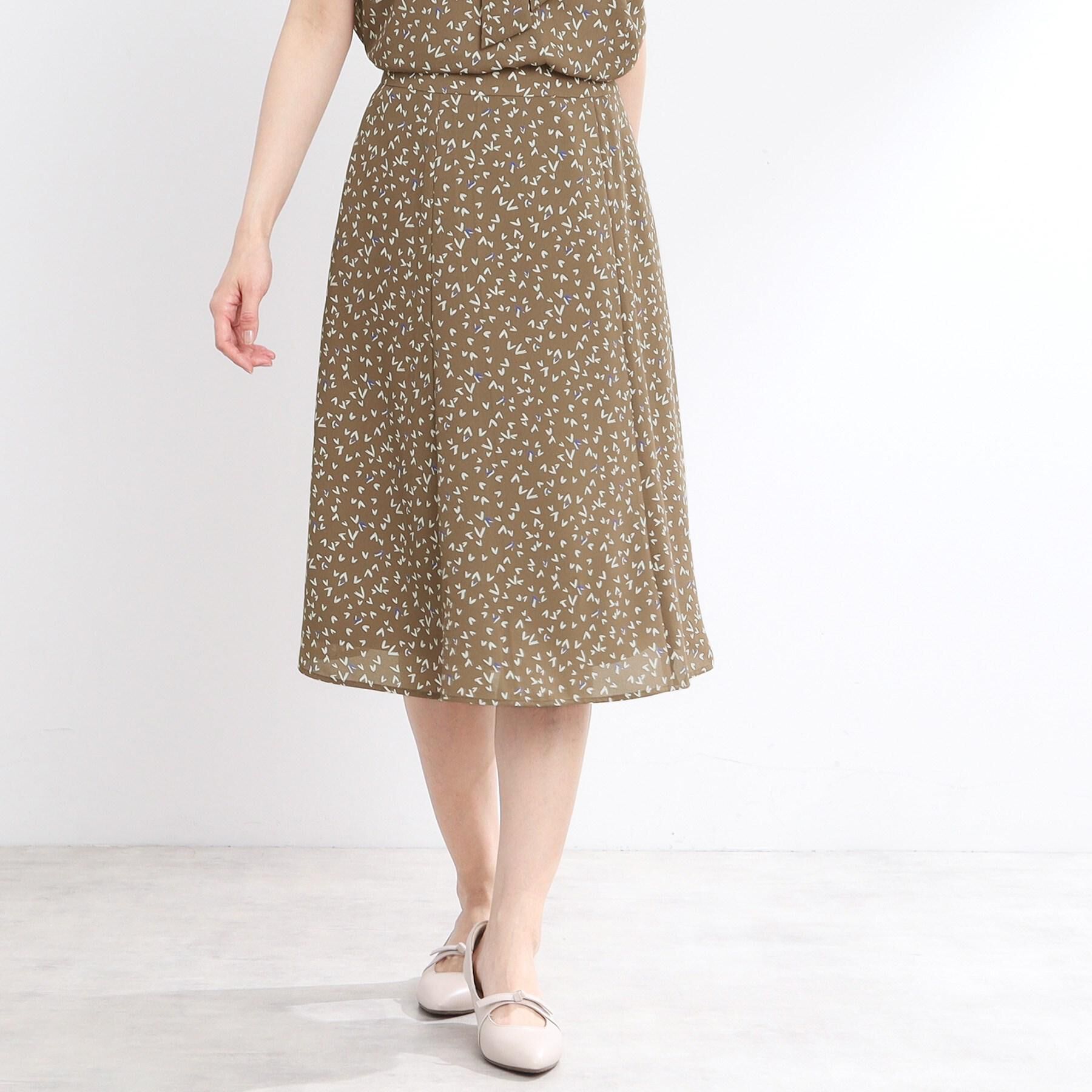 Reflect「【マシンウォッシュ可／セットアップ可】Aラインプリントスカート」|スカート|