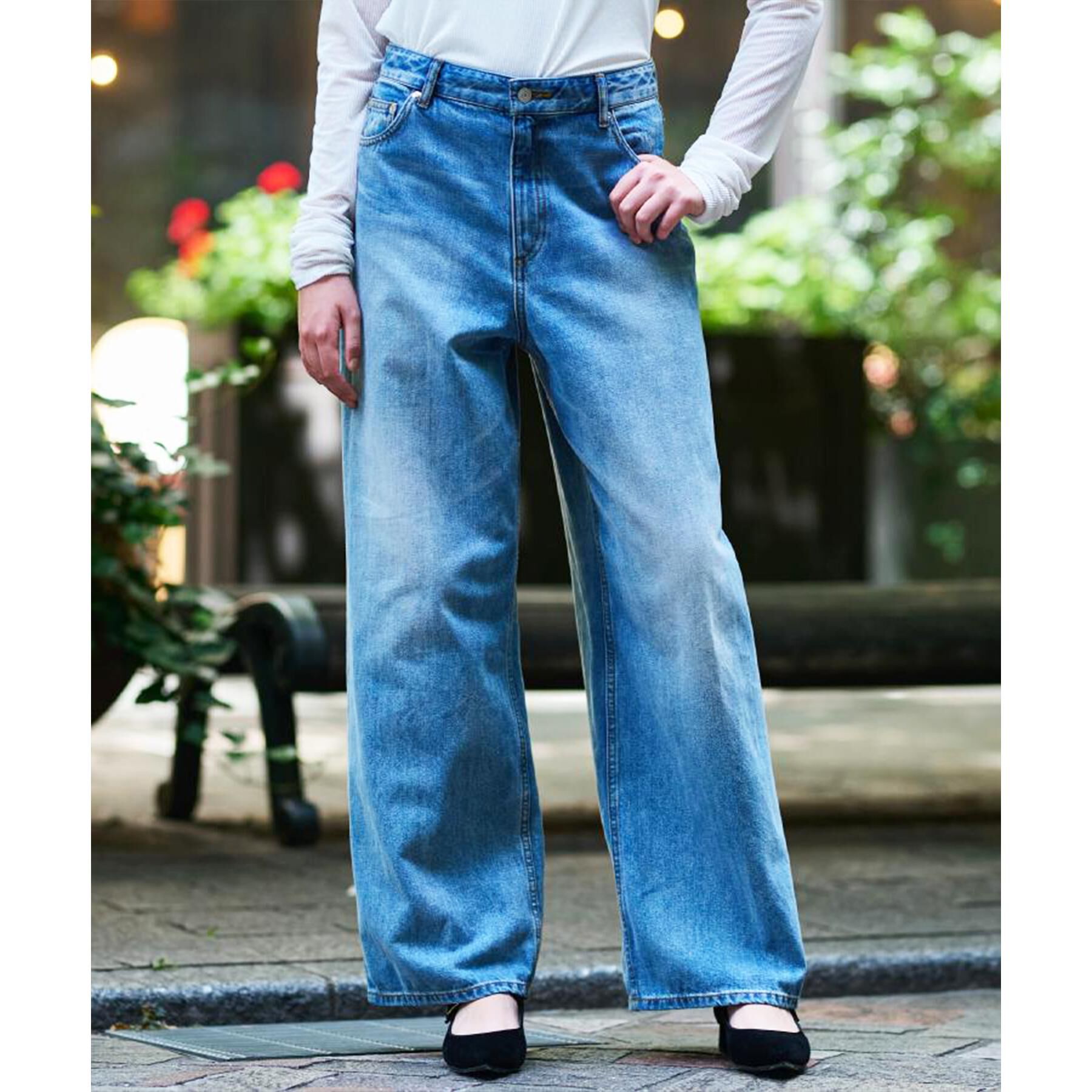 DRESSTERIOR「【大人百花モデル美香さん着用/CLASSY.12月号/otonaMUSE11月号掲載】ヴィンテージ加」|デニム|ブルー(092)