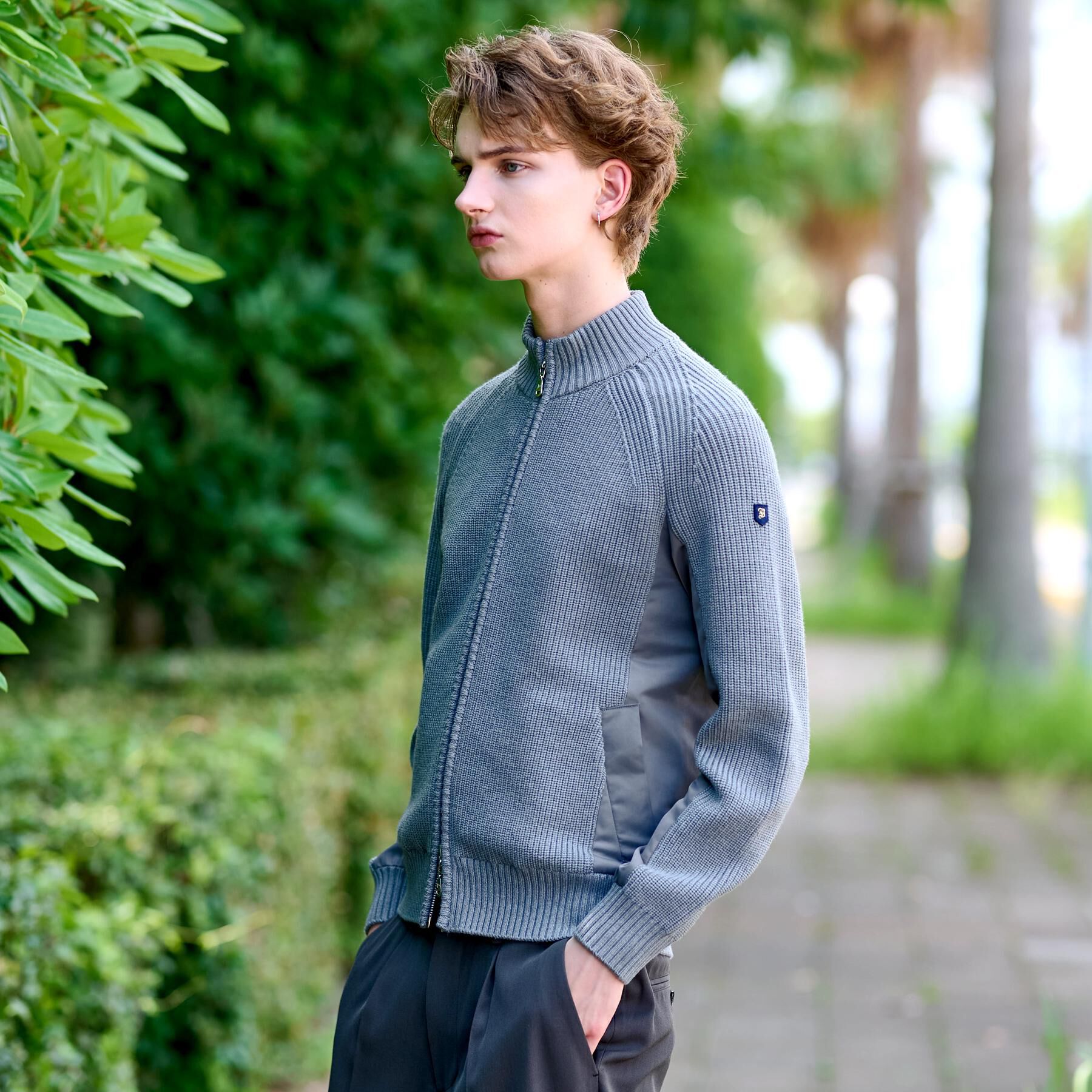 DRESSTERIOR「ミリタリーニットジャケット」|カーディガン|