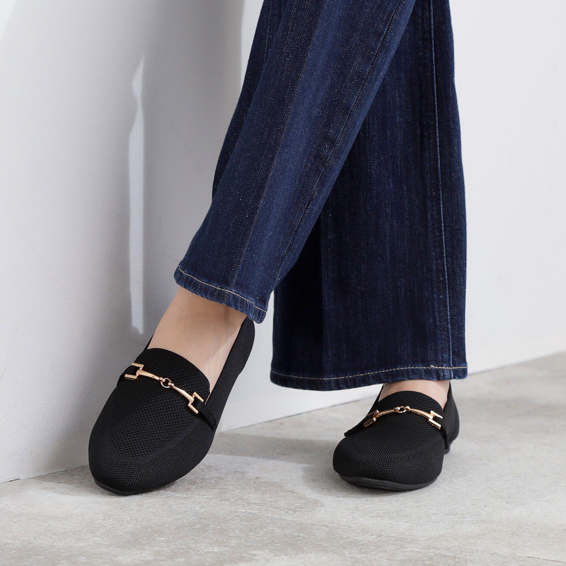 grove「【人間工学】洗えるニットビットローファー」|その他|