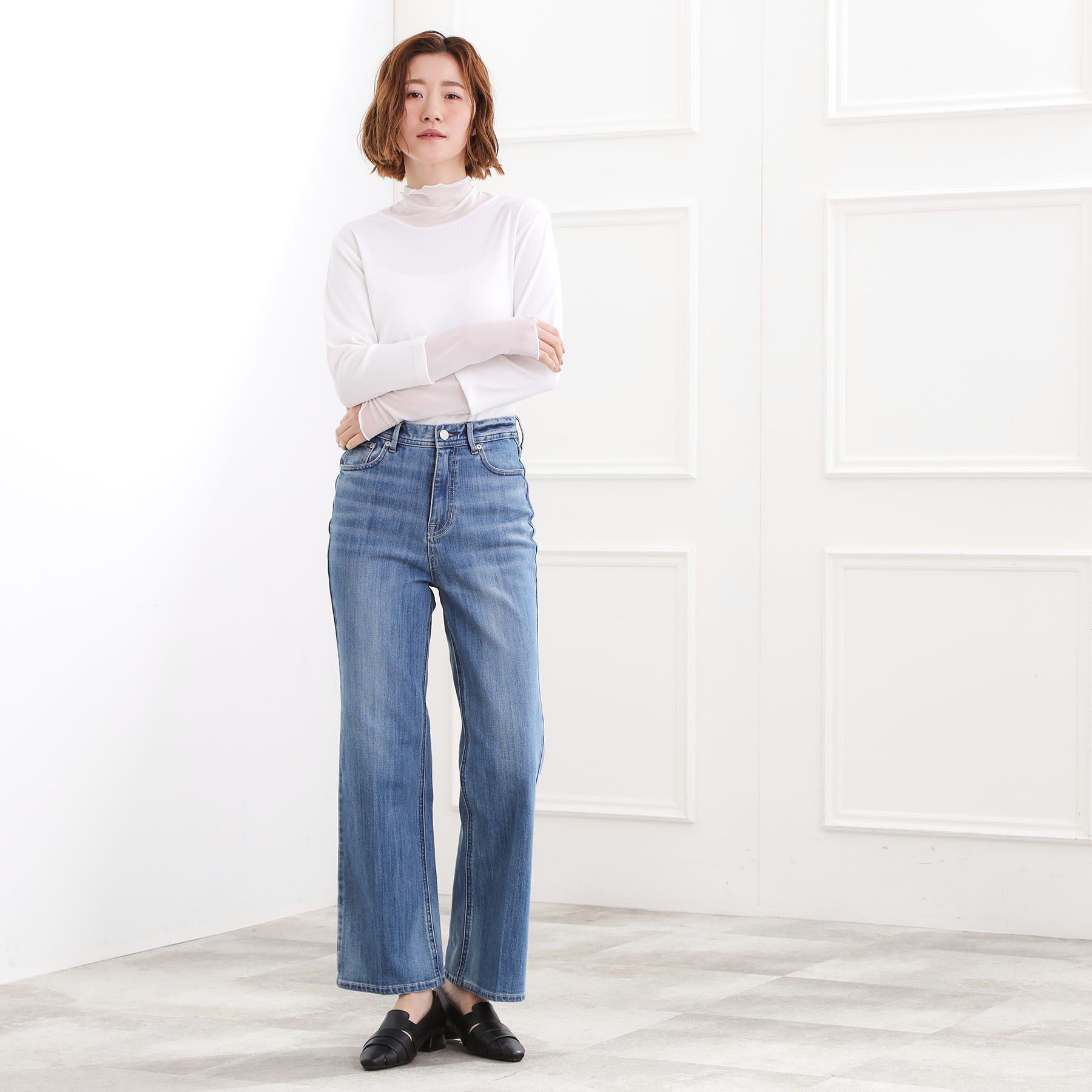 grove「シアー切替ハイネックプルオーバー」|Tシャツ・カットソー|