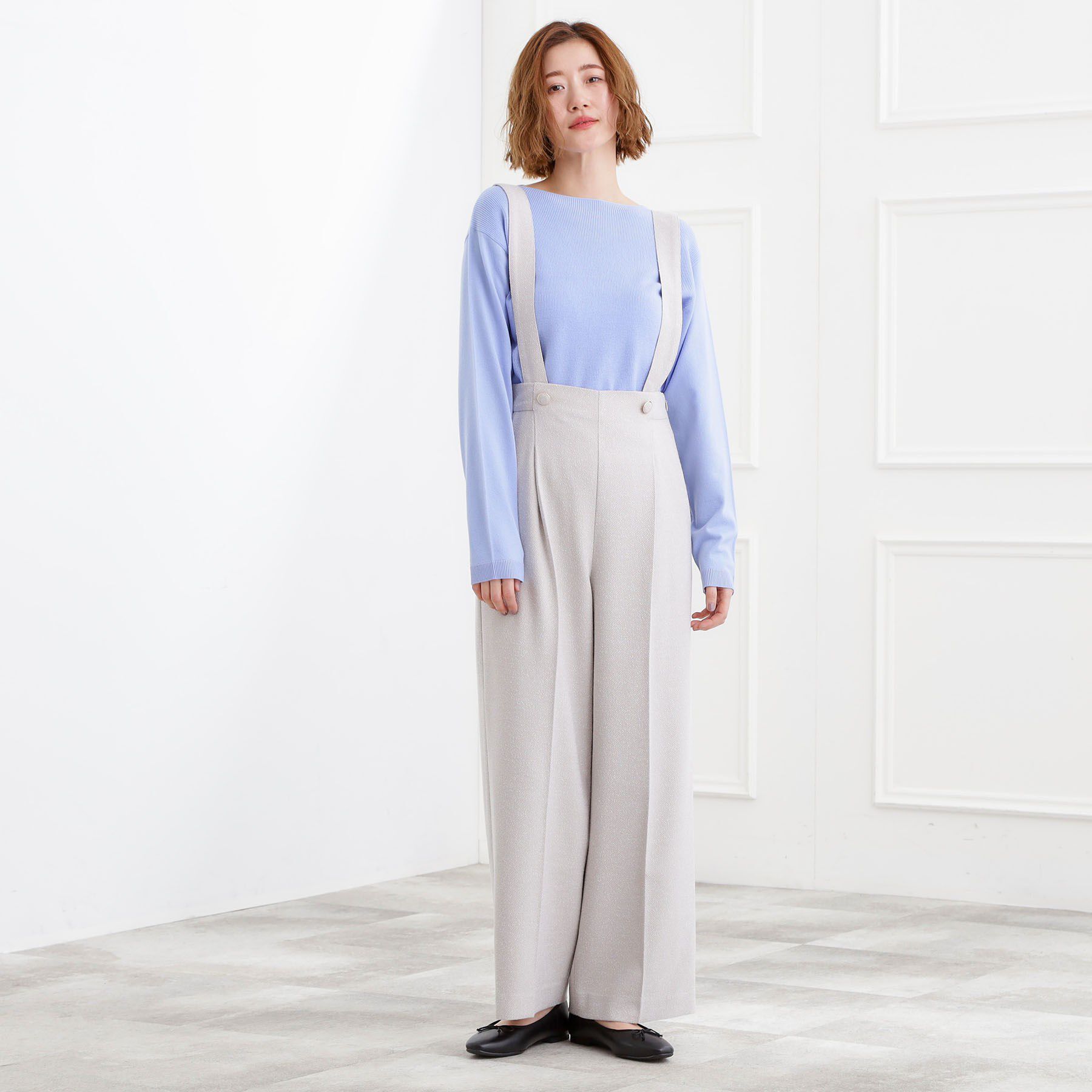 grove「ショルダーストラップツイードパンツ」|その他|