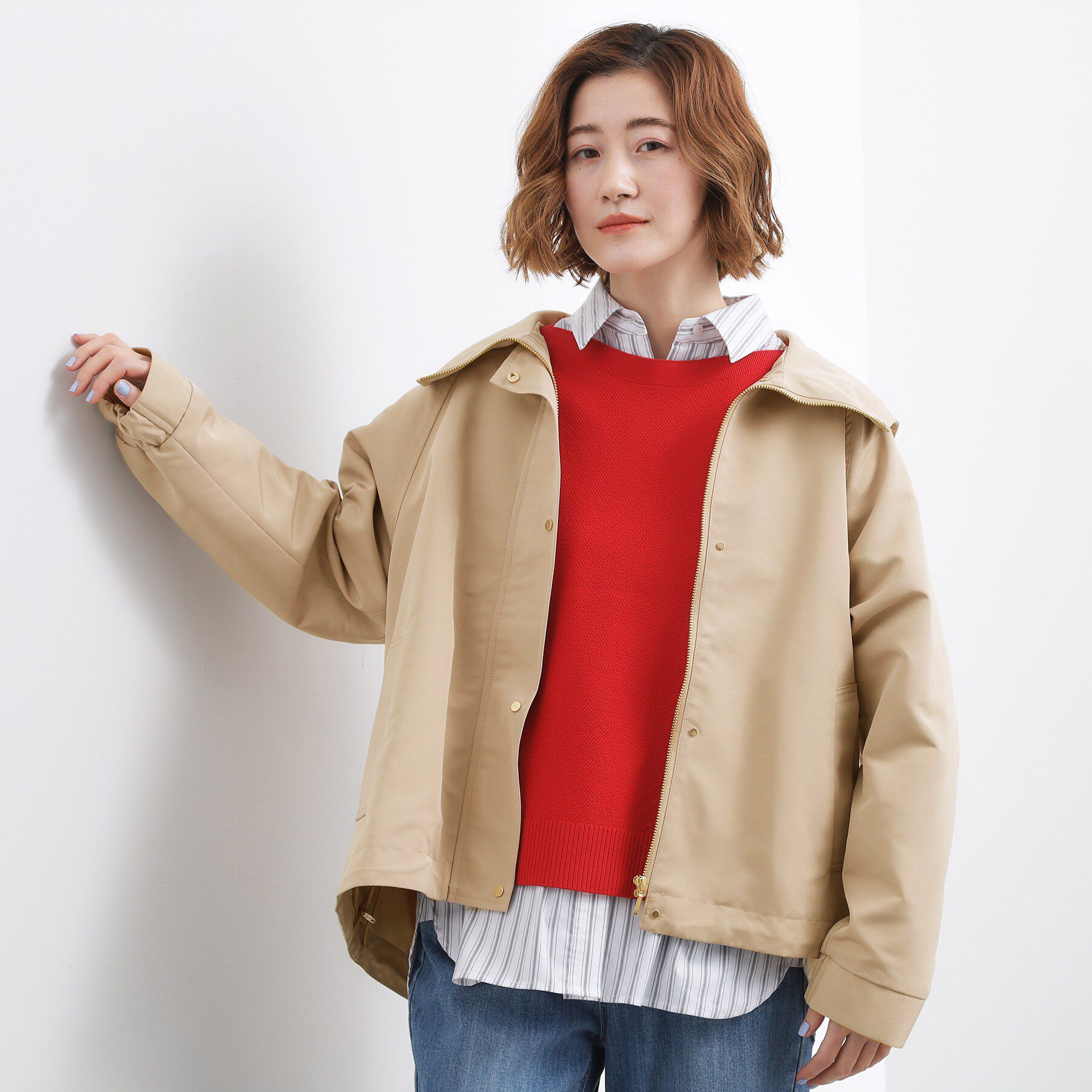 grove「【撥水】きれいめに着こなせるマウンテンパーカ」|ブルゾン・スタジャン|ベージュ(852)