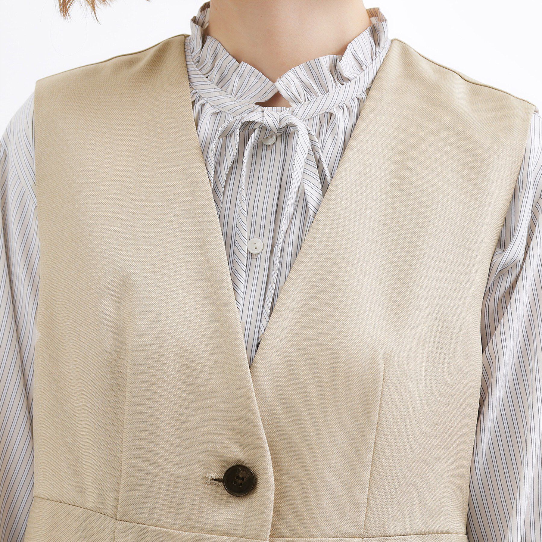 grove「【一枚着／ジレ】着回しできるトレンチライクジャンドレ」|ワンピース|