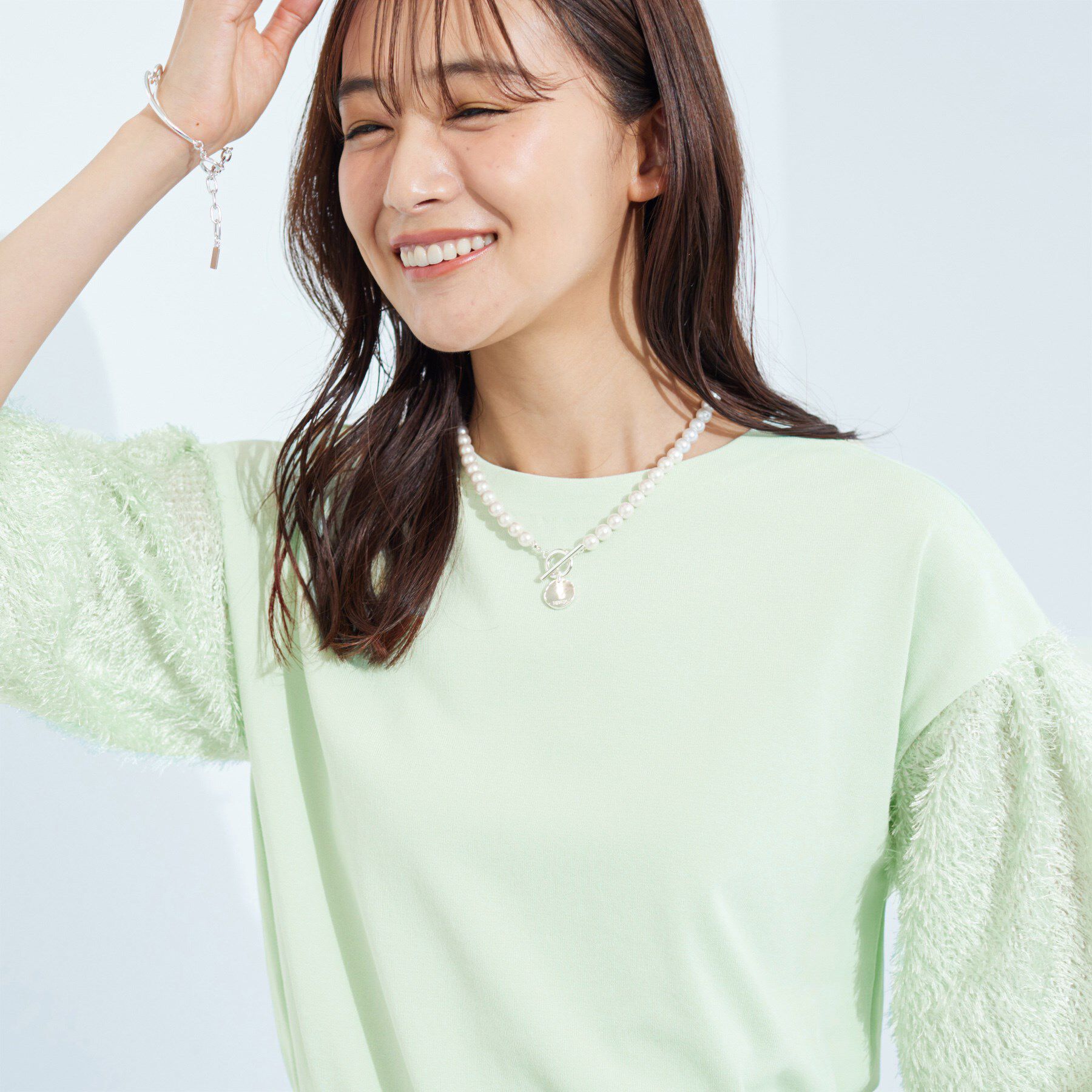 INDIVI「【洗える】フリンジジャカードニット」|ニット・セーター|