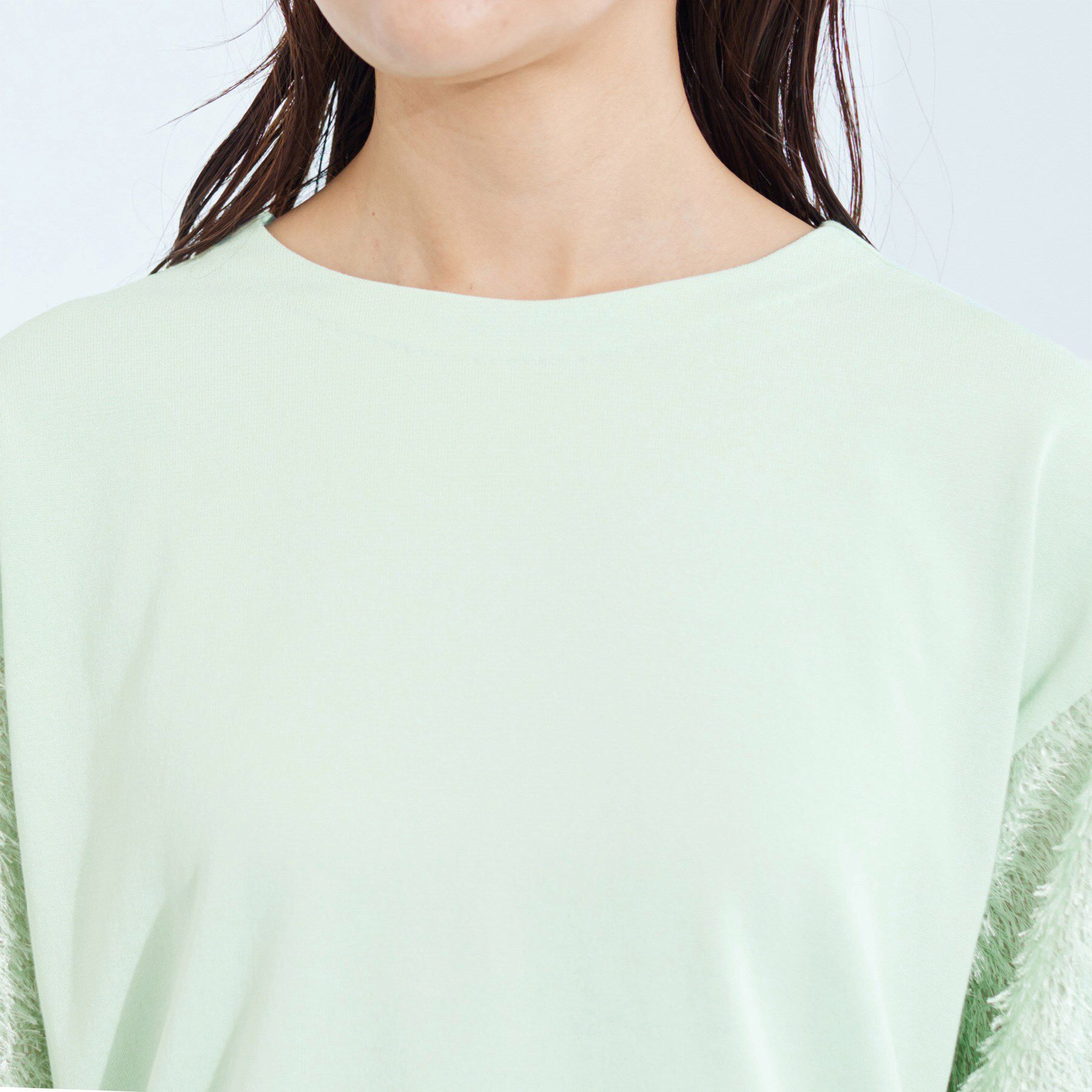 INDIVI「【洗える】フリンジジャカードニット」|ニット・セーター|