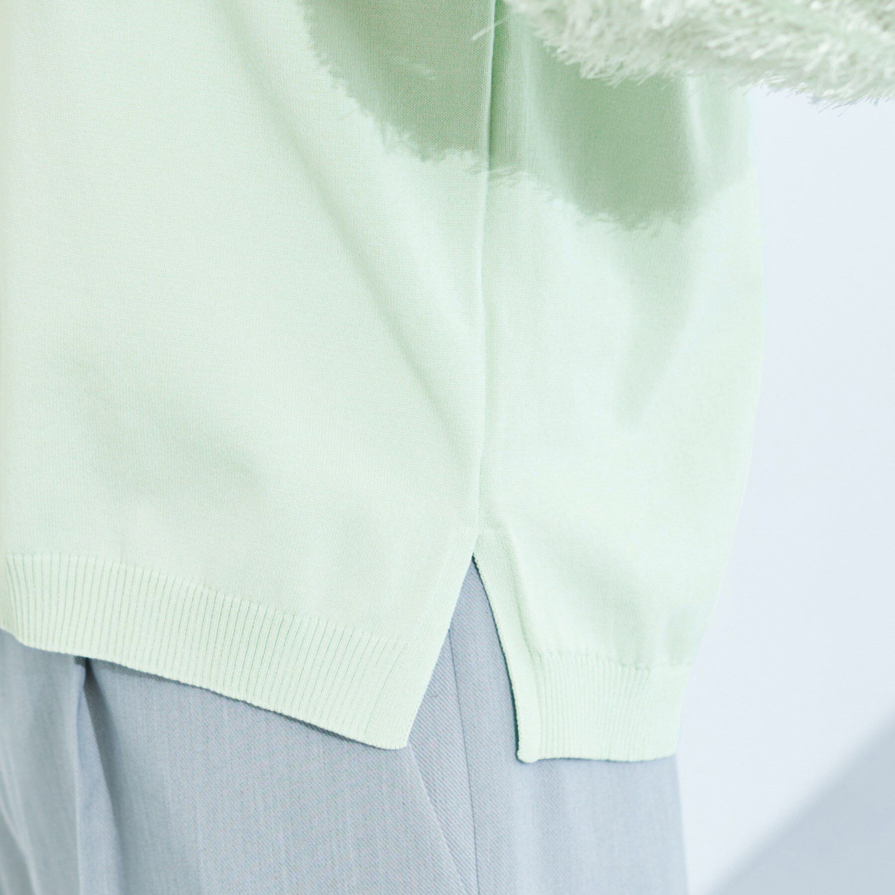 INDIVI「【洗える】フリンジジャカードニット」|ニット・セーター|