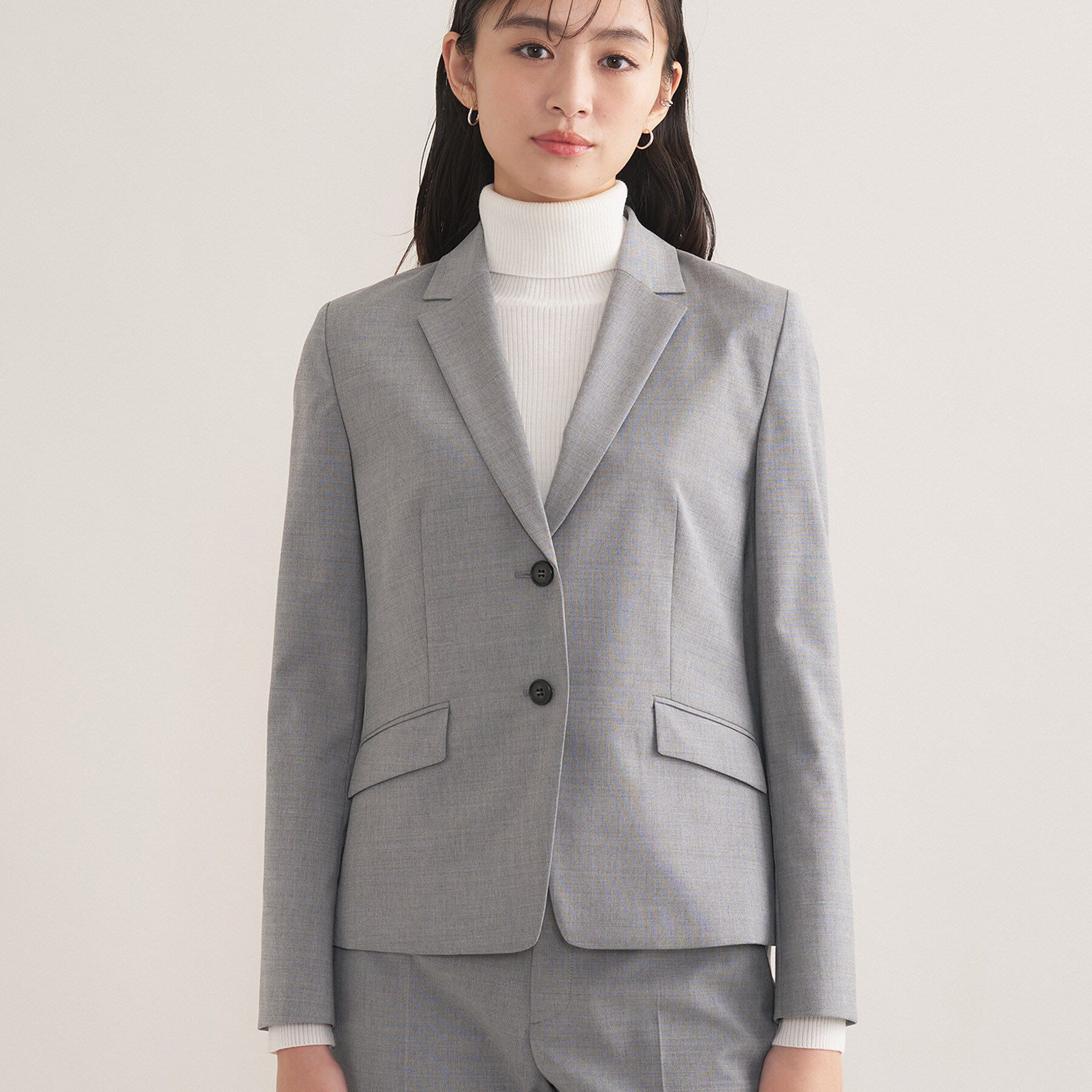 INDIVI「【ウール混／スーツ】テーラードカラージャケット」|スーツ|