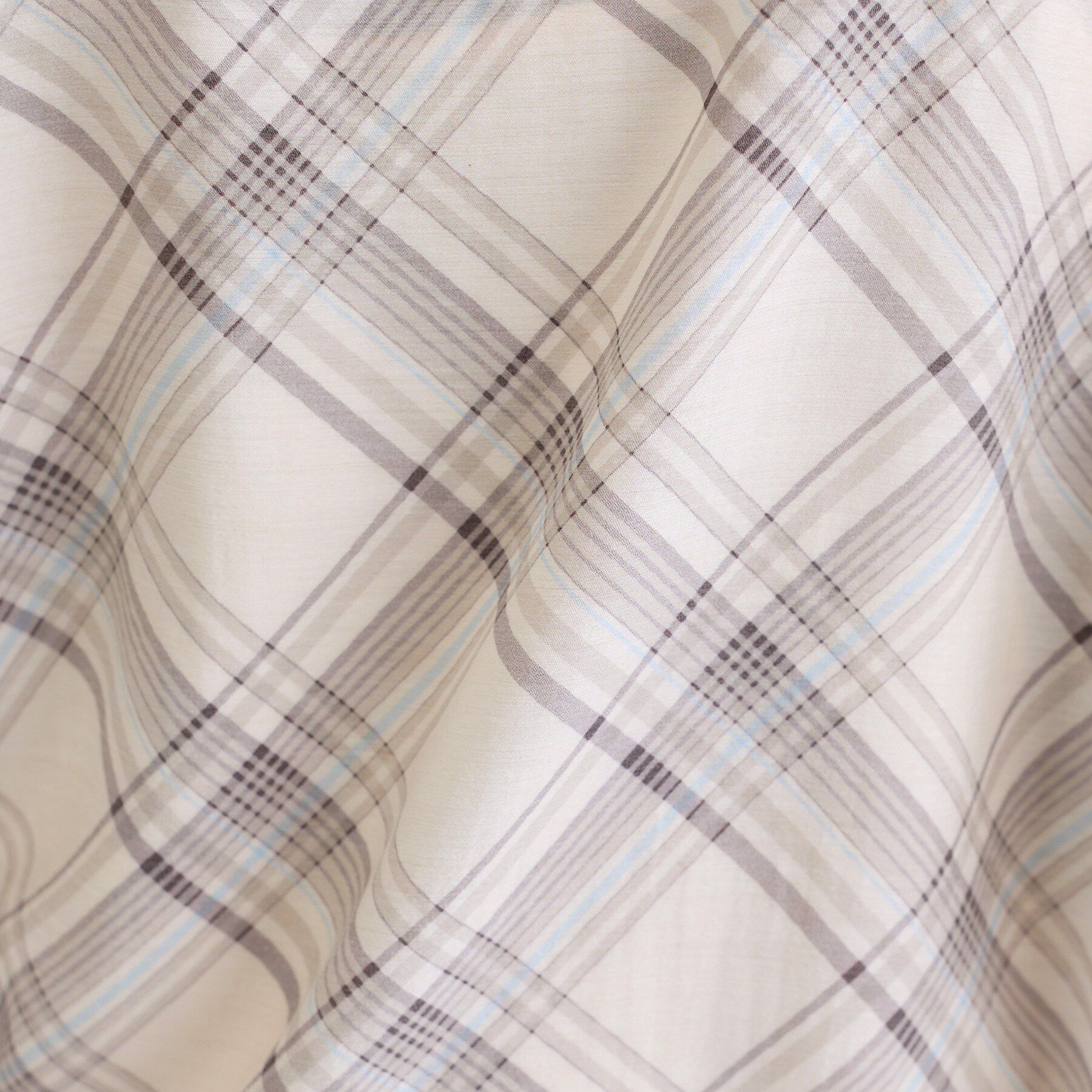 INDIVI「【2WAY／シアー】バイアスチェック柄＆無地 カシュクールシャツ」|シャツ・ブラウス|