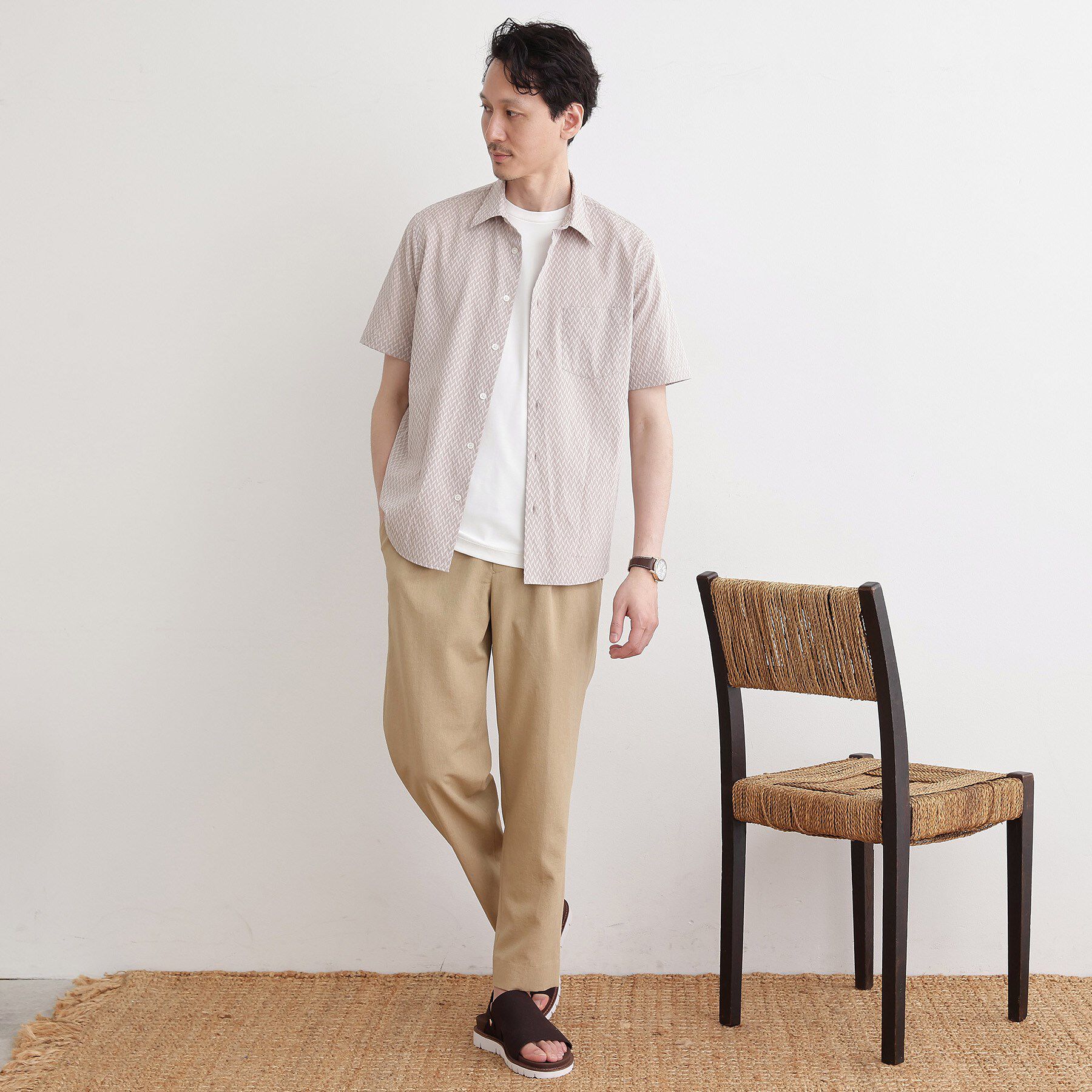 TAKEO KIKUCHI「【播州織り】ドビーストレッチシャツ」|シャツ・ブラウス|