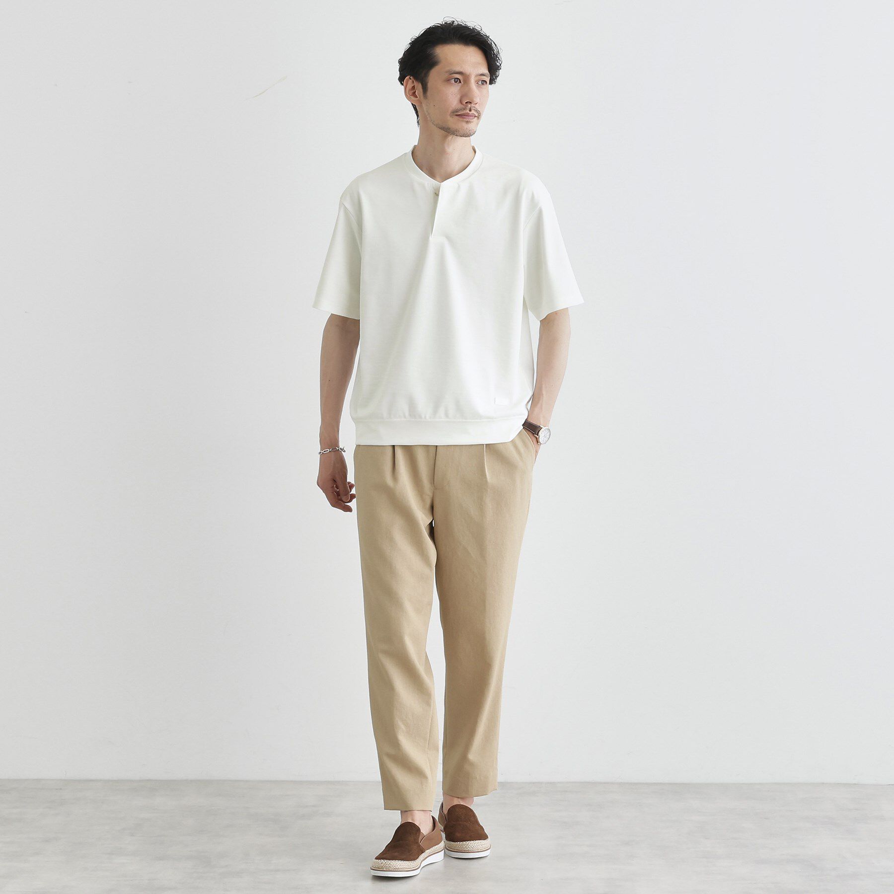 TAKEO KIKUCHI「キーネック カットソー」|Tシャツ・カットソー|