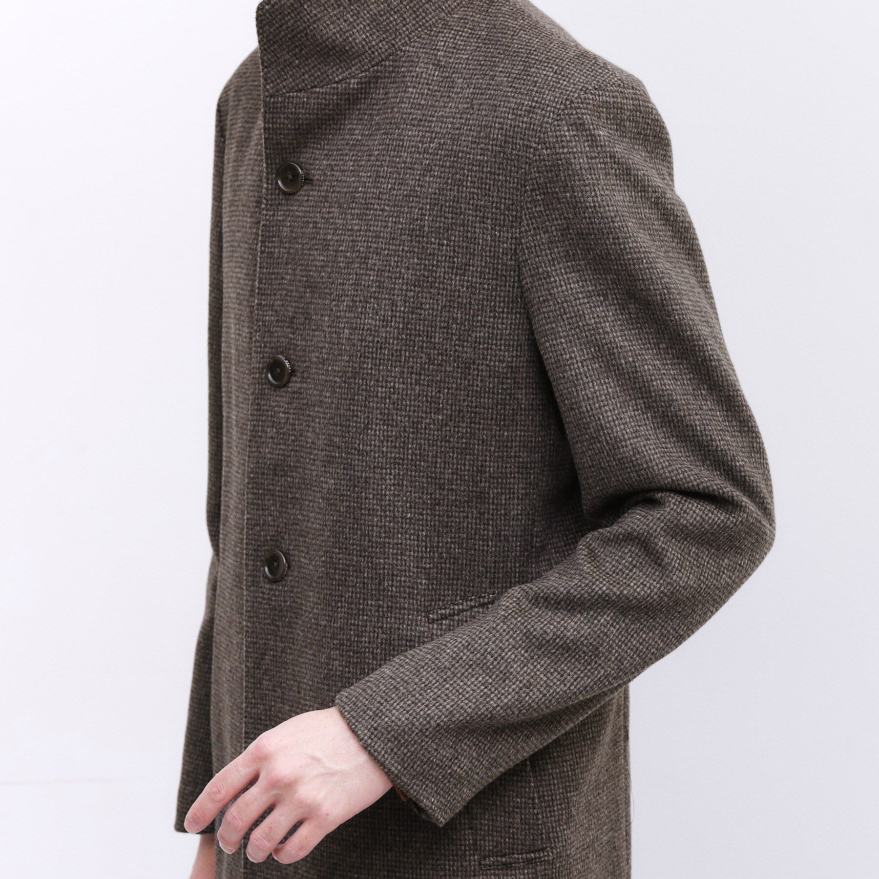 TAKEO KIKUCHI「カシミヤブレンド ビーバー調ピンヘッドスタンドカラーコート」|その他|