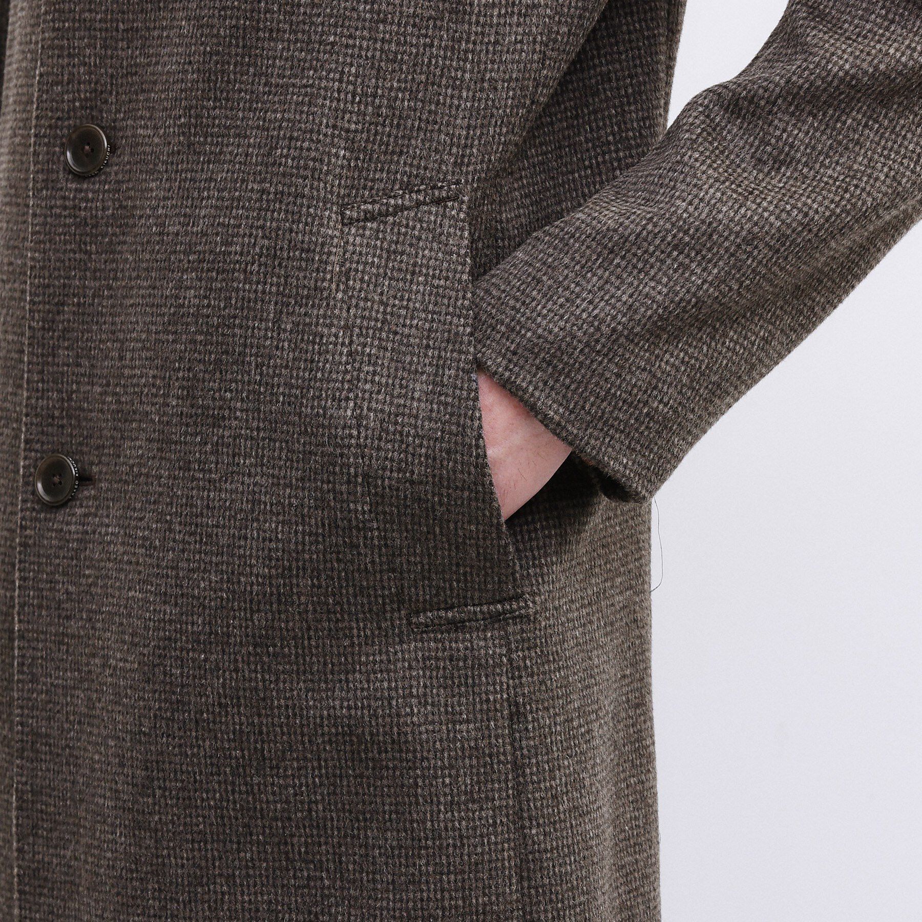 TAKEO KIKUCHI「カシミヤブレンド ビーバー調ピンヘッドスタンドカラーコート」|その他|