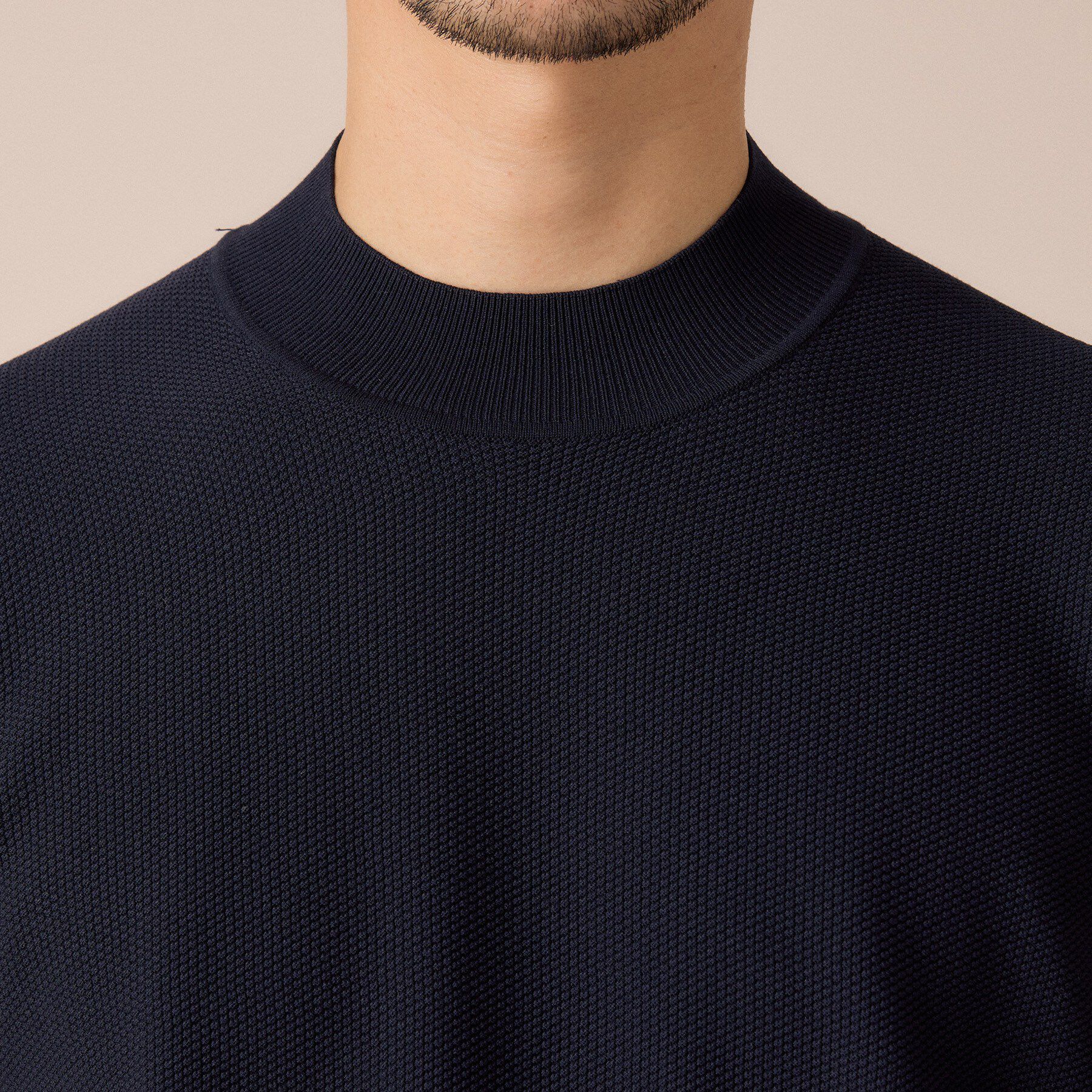 TAKEO KIKUCHI「モックネック 鹿の子 ニット プルオーバー」|ニット・セーター|