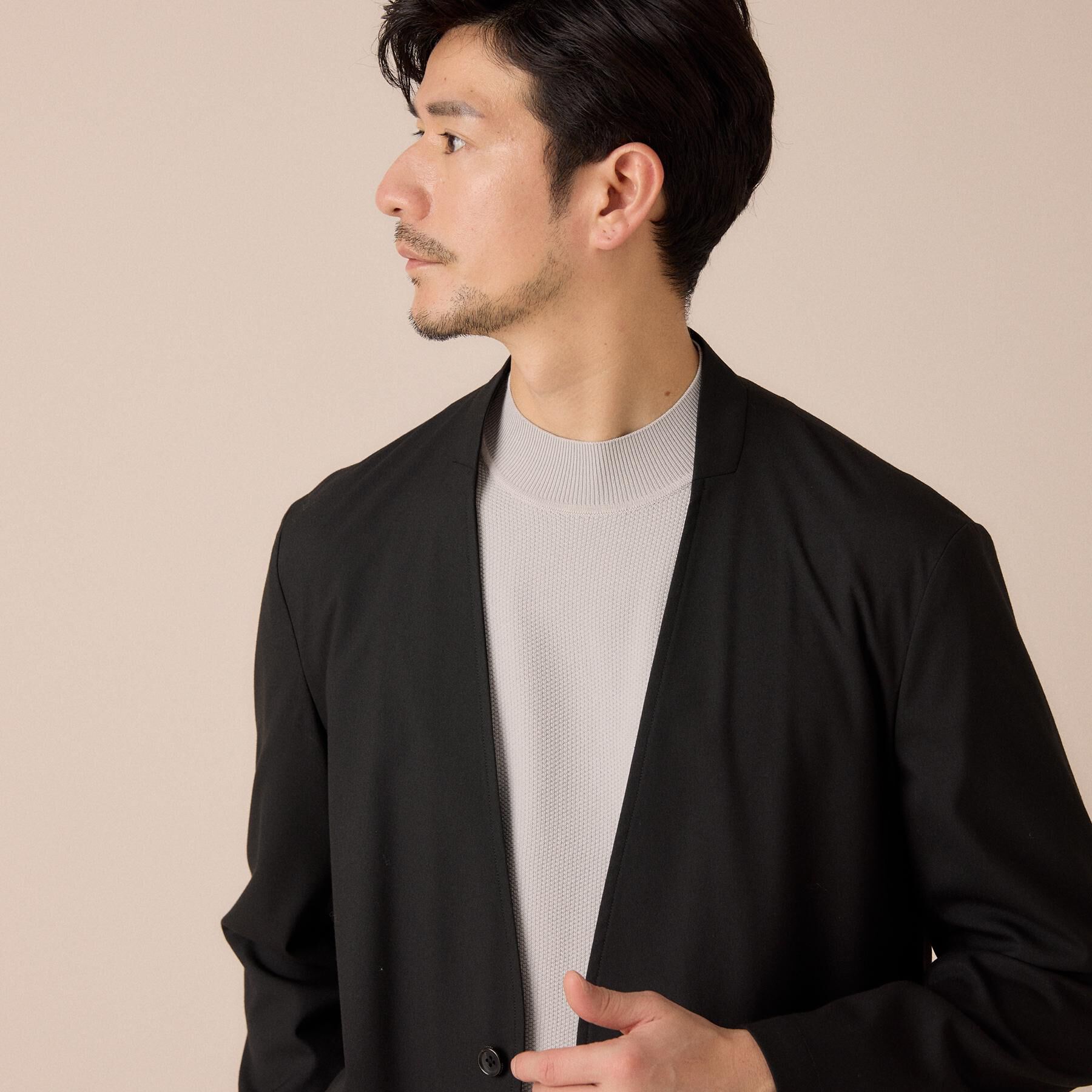 TAKEO KIKUCHI「モックネック 鹿の子 ニット プルオーバー」|ニット・セーター|