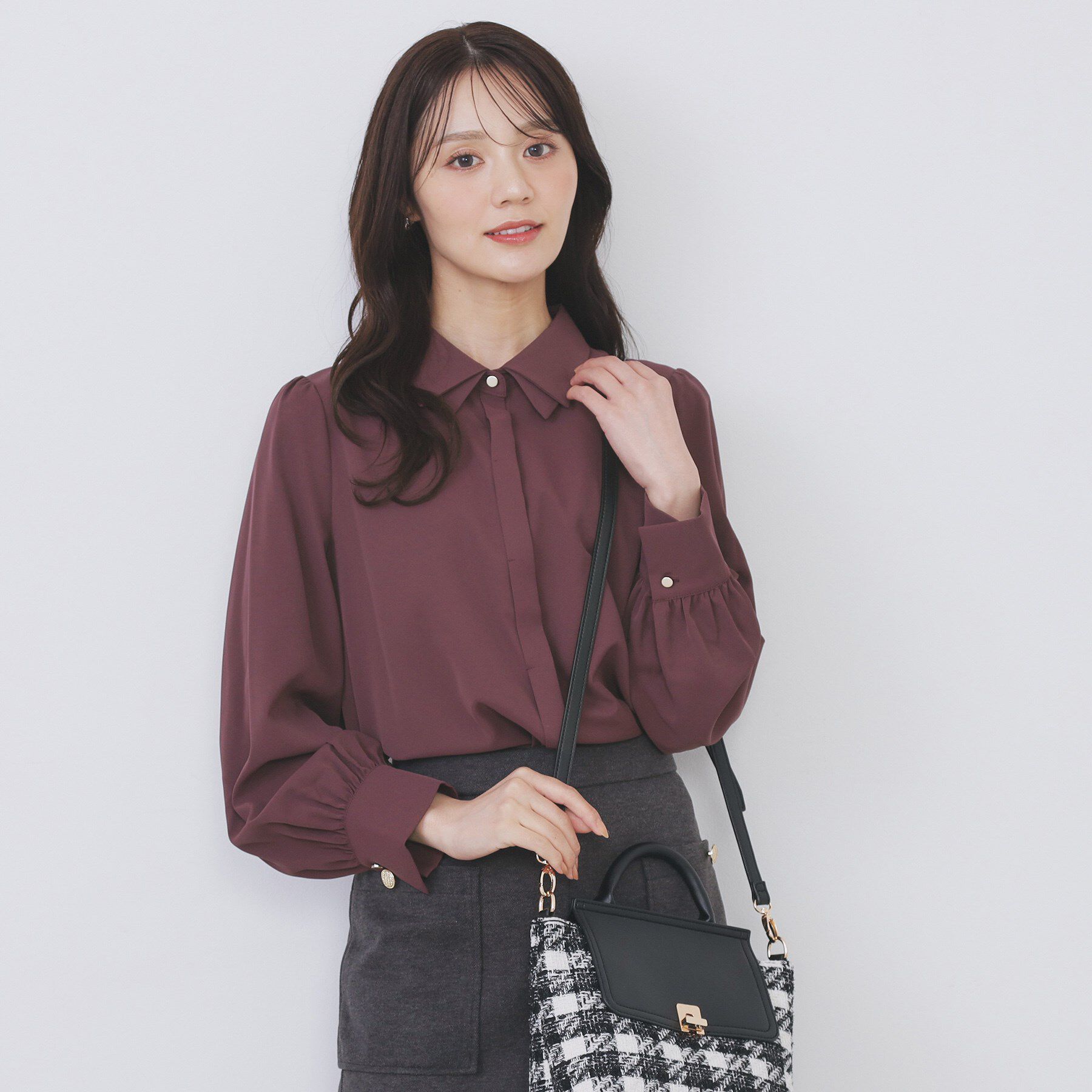 index「2枚衿ボウタイブラウス【洗濯機OK/防シワ/イージーアイロン】」|シャツ・ブラウス|