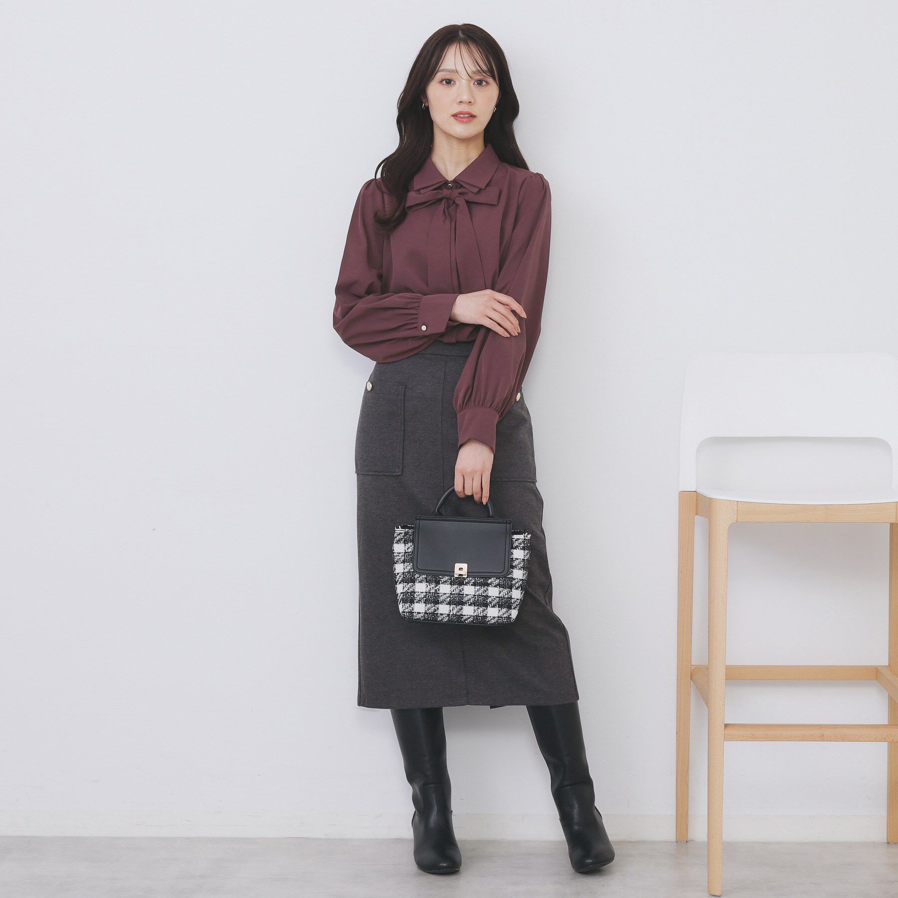 index「2枚衿ボウタイブラウス【洗濯機OK/防シワ/イージーアイロン】」|シャツ・ブラウス|